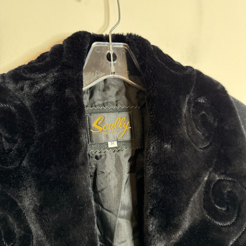 Scully‎ Overcoat Womens Size Medum Solid Black - Picture 3 of 7